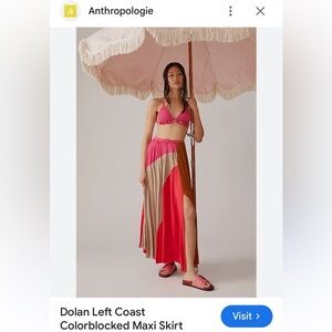 Dolan Left Coast from Anthropologie Colorblocked Maxi Skirt size large